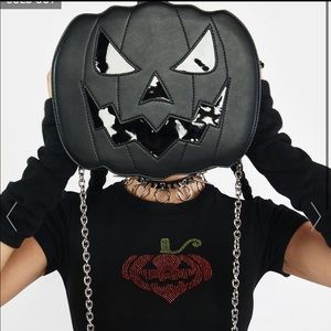 Trickz N Treatz Stay Grinning Jack O Lantern Bag Black